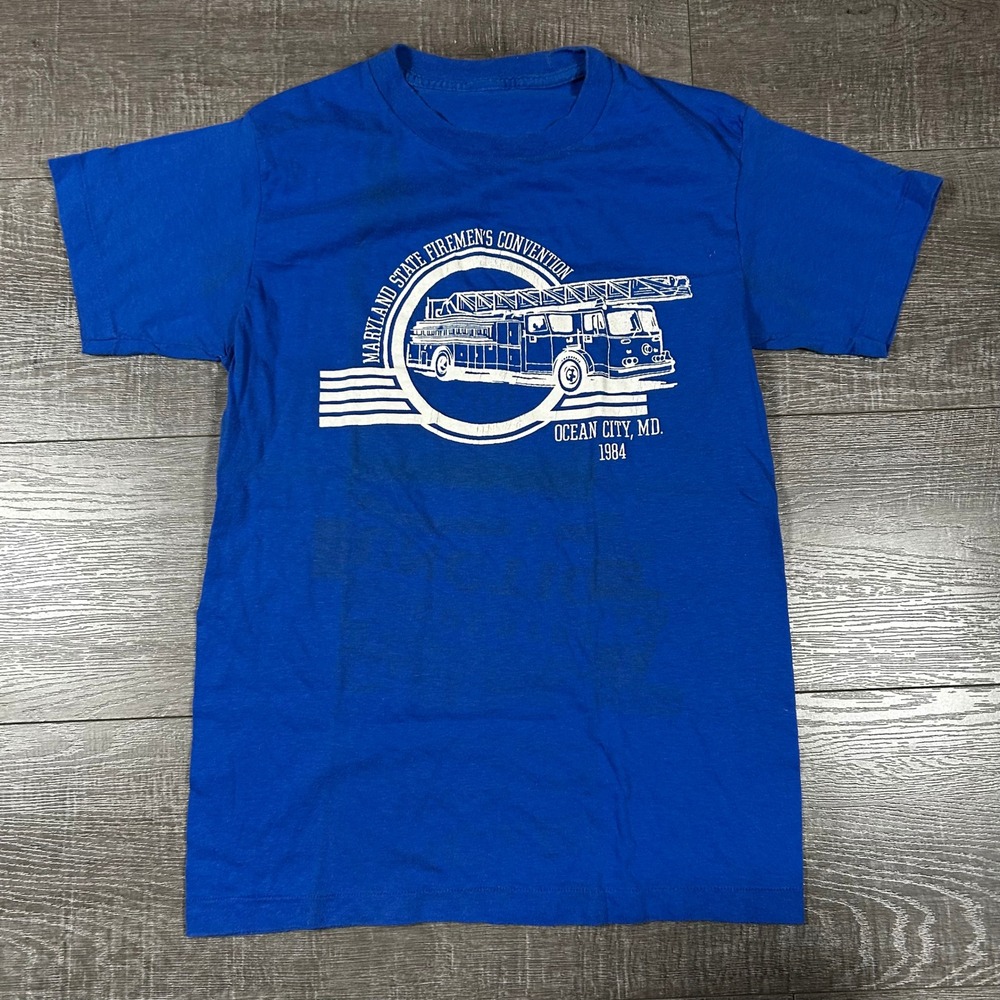 Vintage 1984 Maryland‎ State Firemen's Convention Ocean City T-Shirt